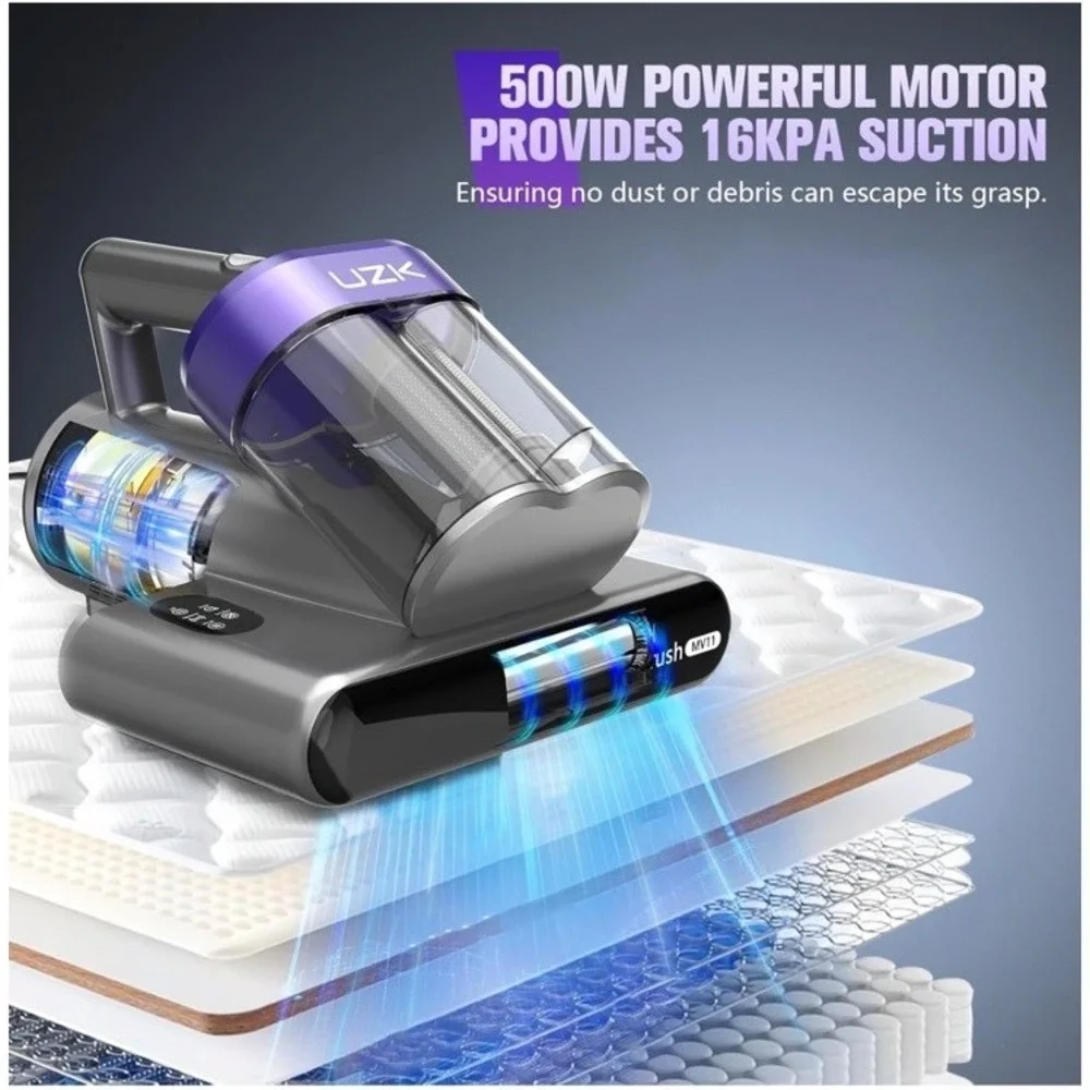 UZK MV11-01 Mattress Vacuum Cleaner, Corded, Light Purple MSRP: $250